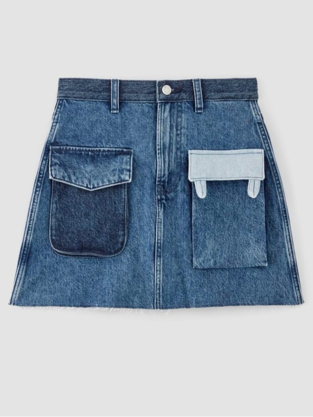 Everlane x Marques’Almeida Denim Cargo Mini Skirt Blue Size 27 Y2K